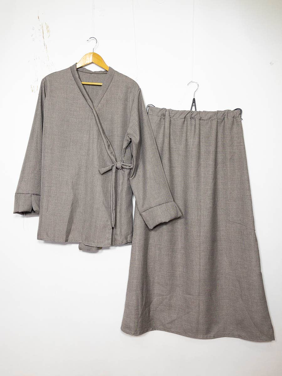 Abaya ensemble haut croisé