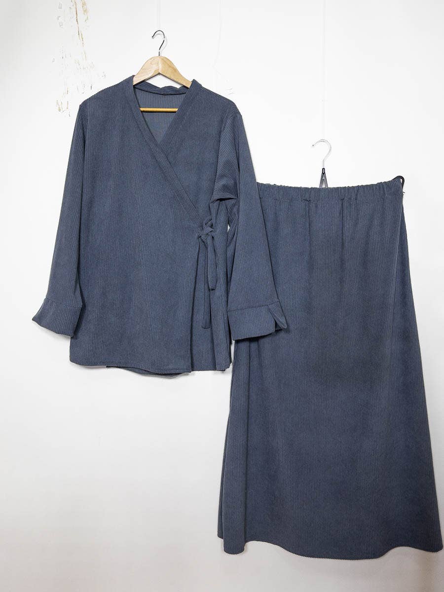 Ensemble côtelé pour l'hiver