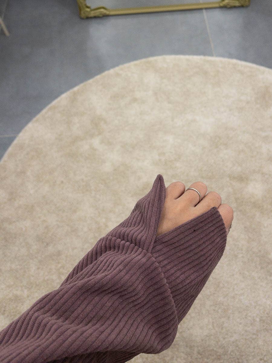 Ensemble côtelé pour l'hiver