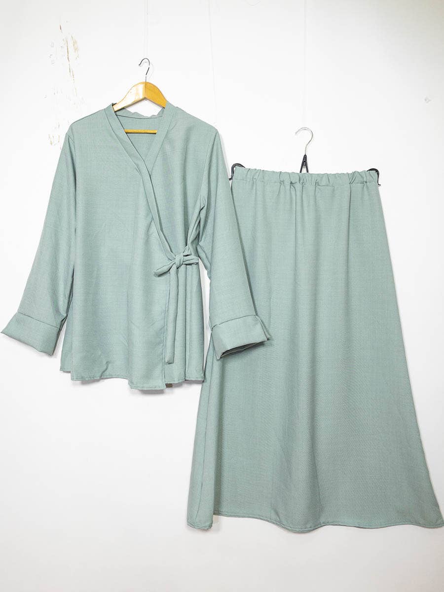 Abaya ensemble haut croisé