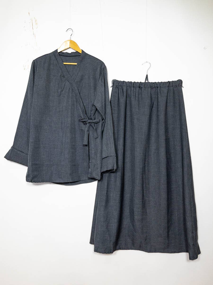 Abaya ensemble haut croisé