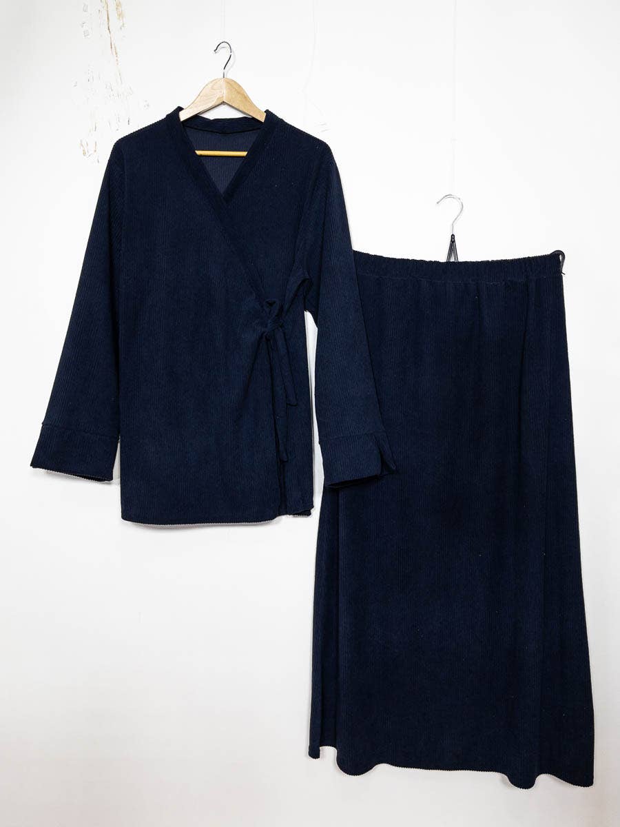 Ensemble côtelé pour l'hiver