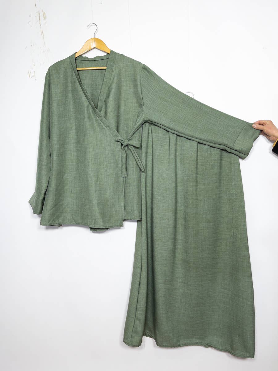 Abaya ensemble haut croisé