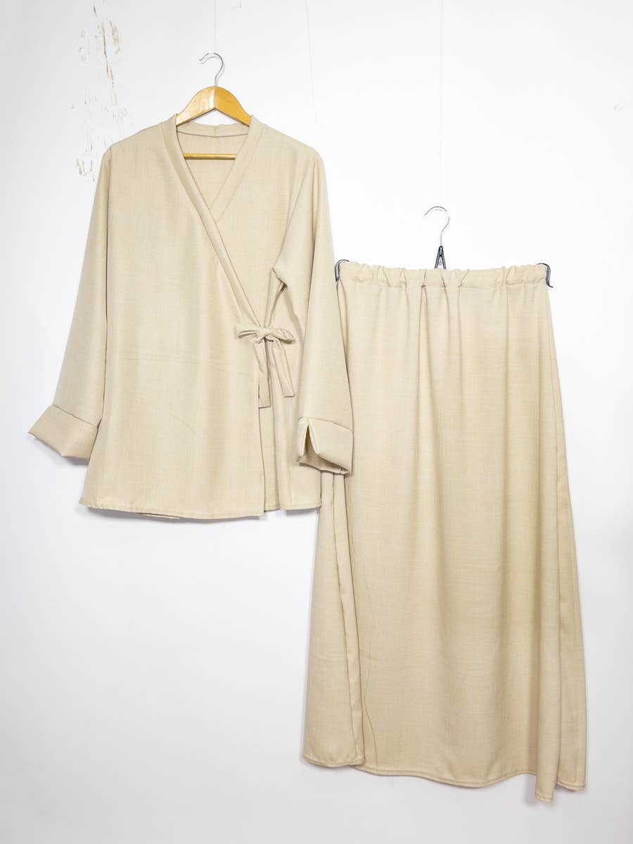 Abaya ensemble haut croisé