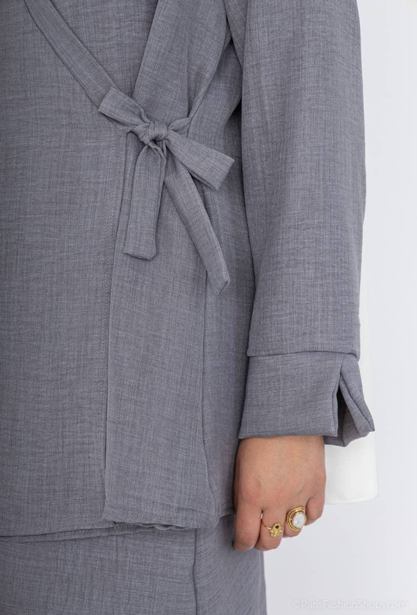 Abaya ensemble haut croisé