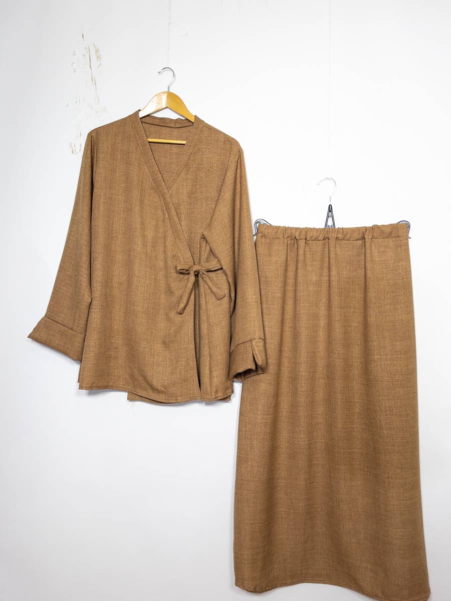 Abaya ensemble haut croisé