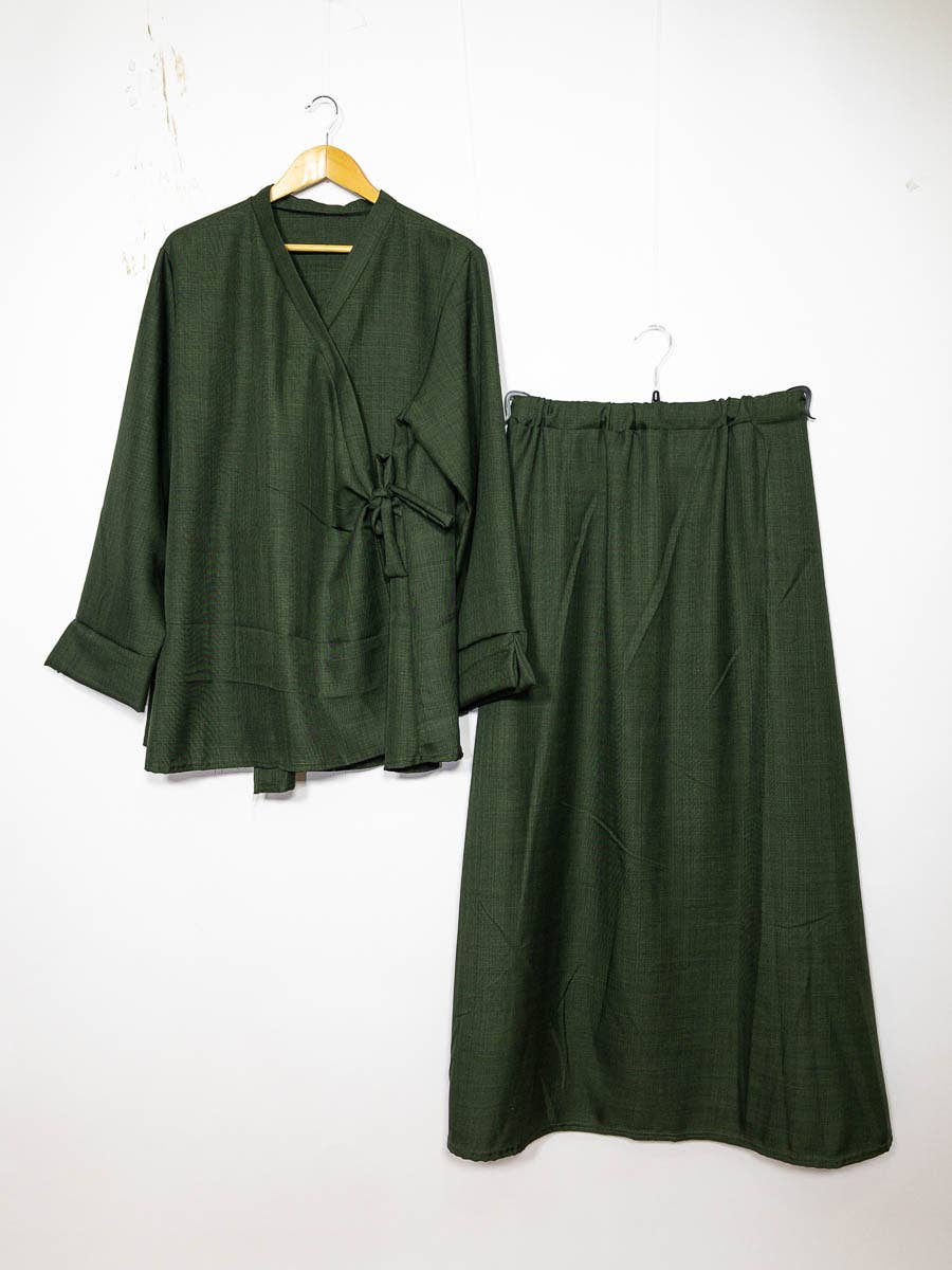 Abaya ensemble haut croisé