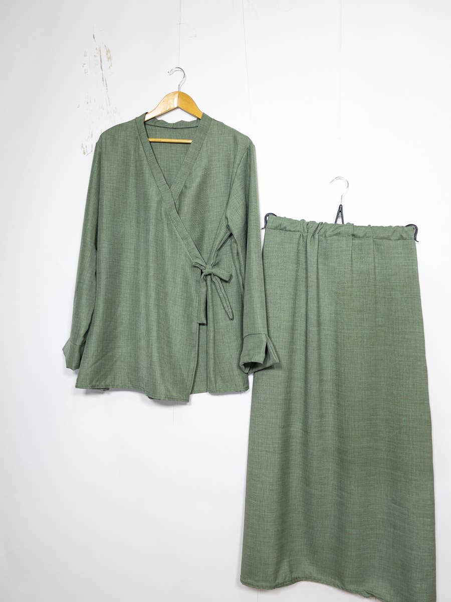 Abaya ensemble haut croisé